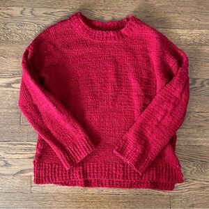Parrish Red Cozy Knit Crewneck Sweater